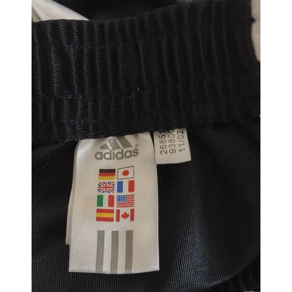 Adidas Basketball Warmup Pants Womens Sz L Snap Button Tear Away Polyester Black - Picture 10 of 14